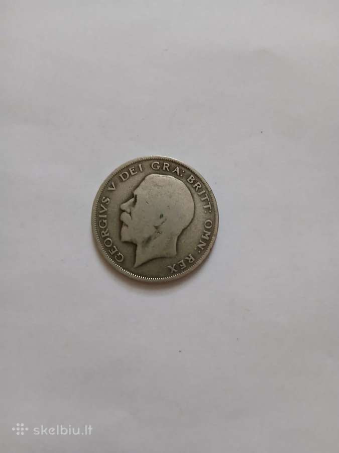 Sidabras UK 1921 1/2 Crown - nuotraukos Nr. 2
