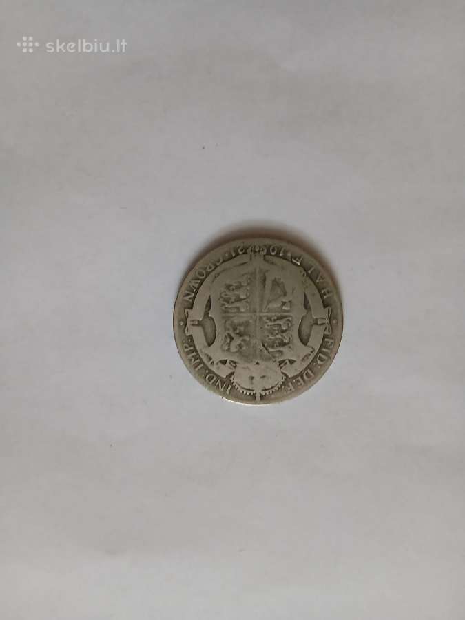 Sidabras UK 1921 1/2 Crown
