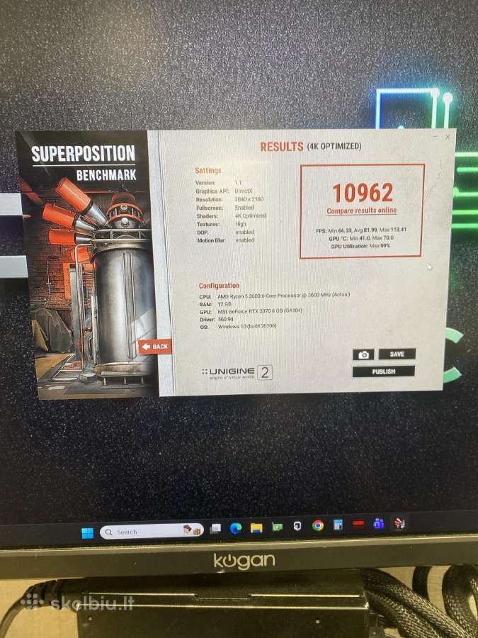 Msi Rtx 3070 Ventus 8gb - nuotraukos Nr. 12