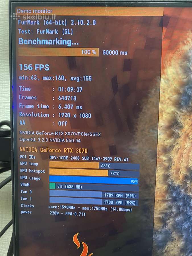 Msi Rtx 3070 Ventus 8gb - nuotraukos Nr. 7