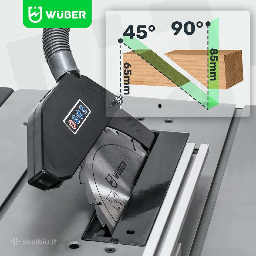 Medžio pjovimo staklės Wuber 3100 W - nuotraukos Nr. 2