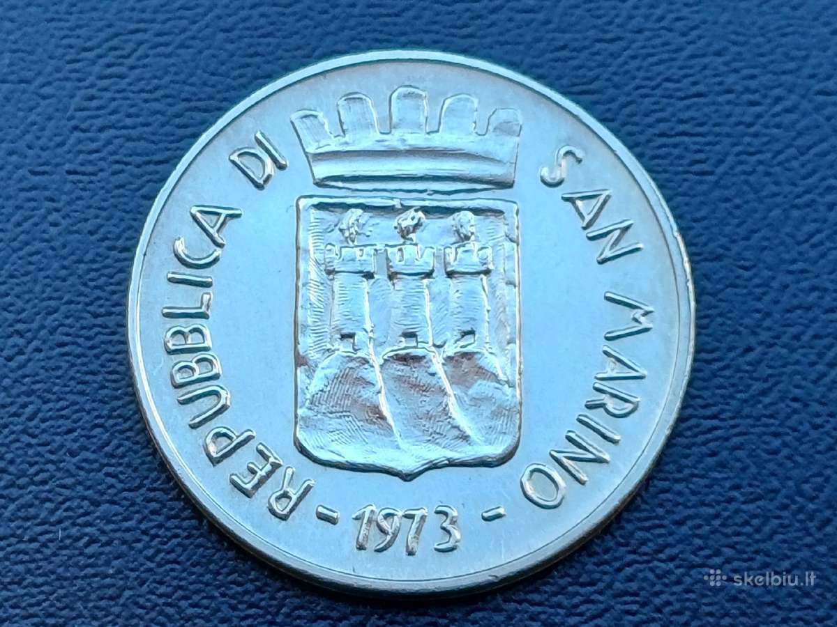 500 lirų 1973m. San Marinas 11g. sidabras 835 - nuotraukos Nr. 2