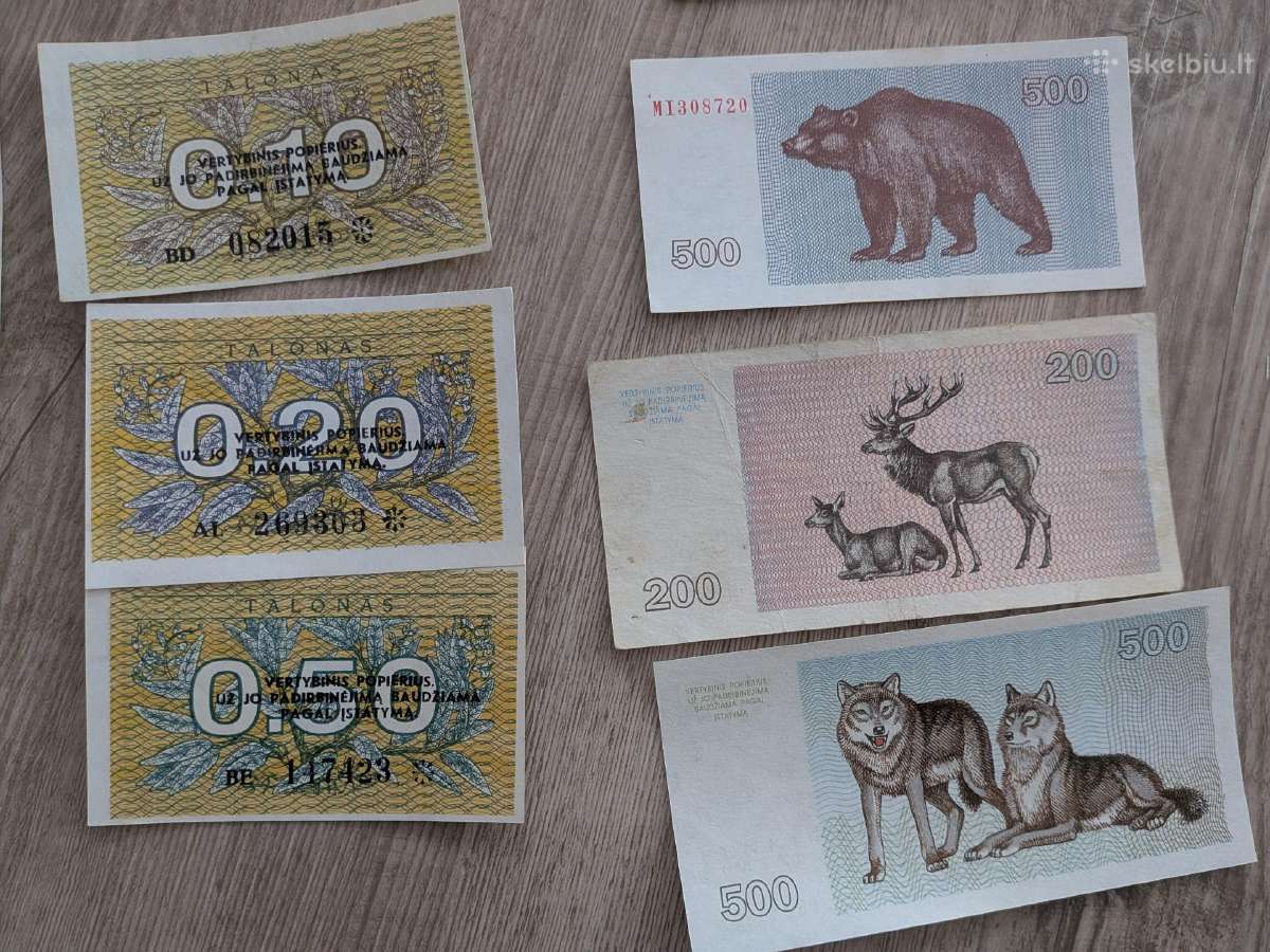 1991-1993 talonai (žvereliai) pilnas rinkinis - nuotraukos Nr. 7