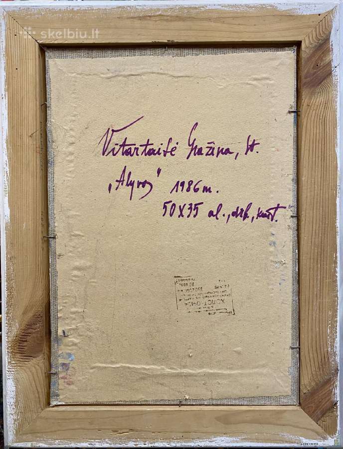 Paveikslas Gražina Vitartaitė “alyvos, 1986m - nuotraukos Nr. 2