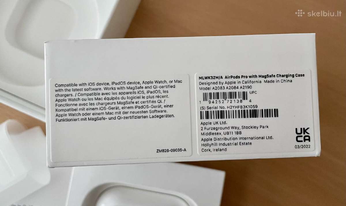 Apple Airpods Pro 1 kartos. Defektas. - nuotraukos Nr. 7