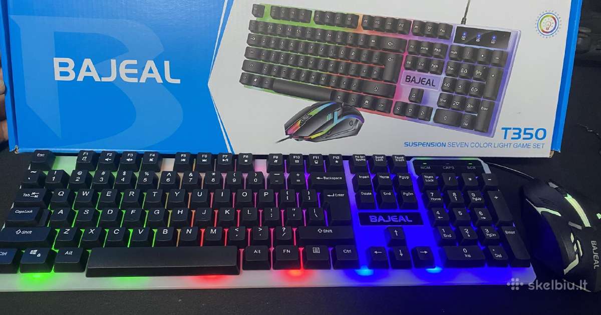 Rgb Klaviatūros ir pelės komplektai