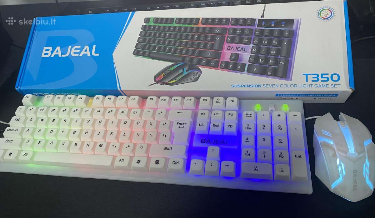 Rgb Klaviatūros ir pelės komplektai - nuotraukos Nr. 2
