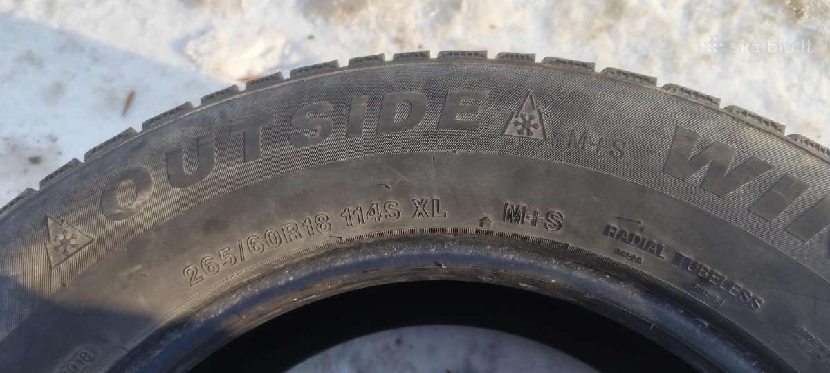 4 Žieminės padangos M+s R18 265 60 XL džipui - nuotraukos Nr. 9
