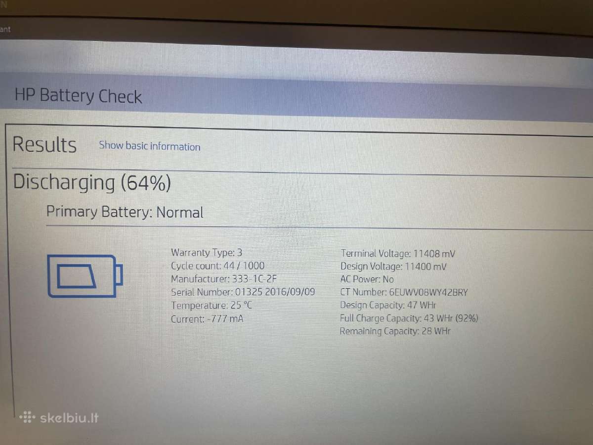 Hp Elitebook 840 G3 i5-6200u 8gb RAM 256gb SSD - nuotraukos Nr. 9