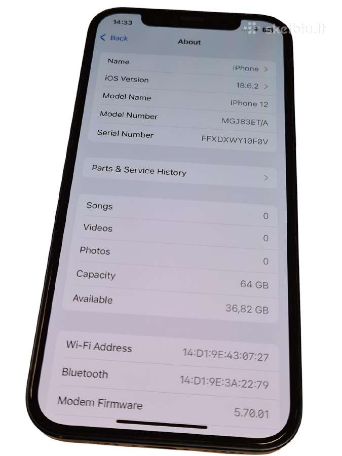 iPhone 12 64gb + 3 mėn. garantija - nuotraukos Nr. 5