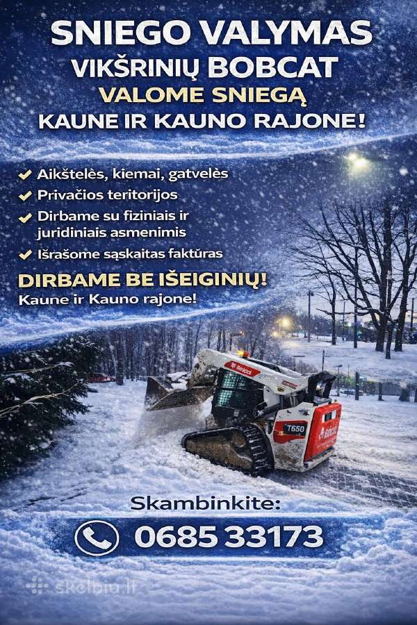 Sklypu ir aplinkos tvarkymas Bobcat nuoma Kaunas - nuotraukos Nr. 15