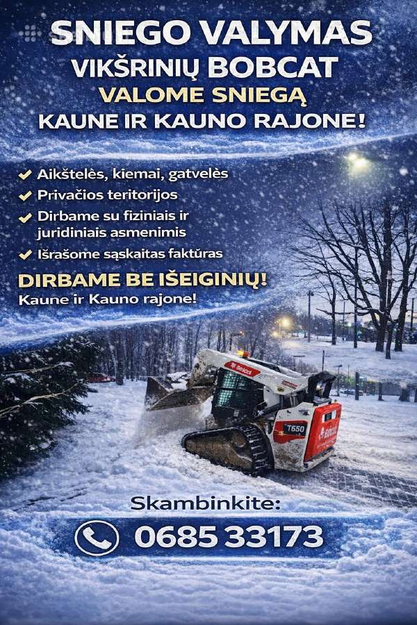 Sklypu ir aplinkos tvarkymas Bobcat nuoma Kaunas - nuotraukos Nr. 7