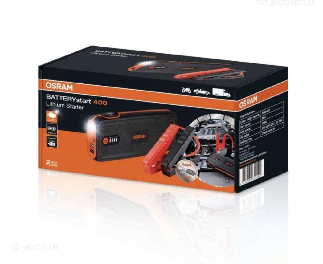 Osram jump starter booster powerbank 400a 16800mah - nuotraukos Nr. 7
