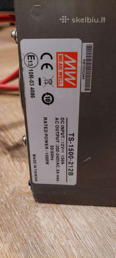 Inverteris Mean Well Ts-1500-212b - nuotraukos Nr. 6