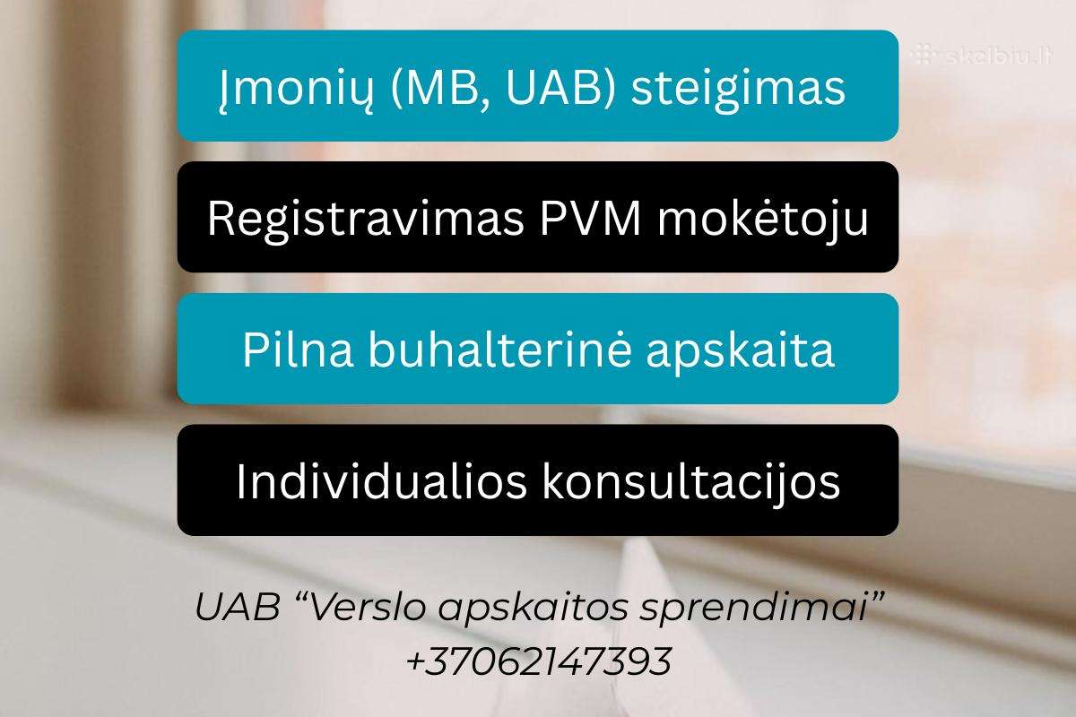 Nemokamas įmonių (MB, UAB) steigimas per 1-3 d.d.