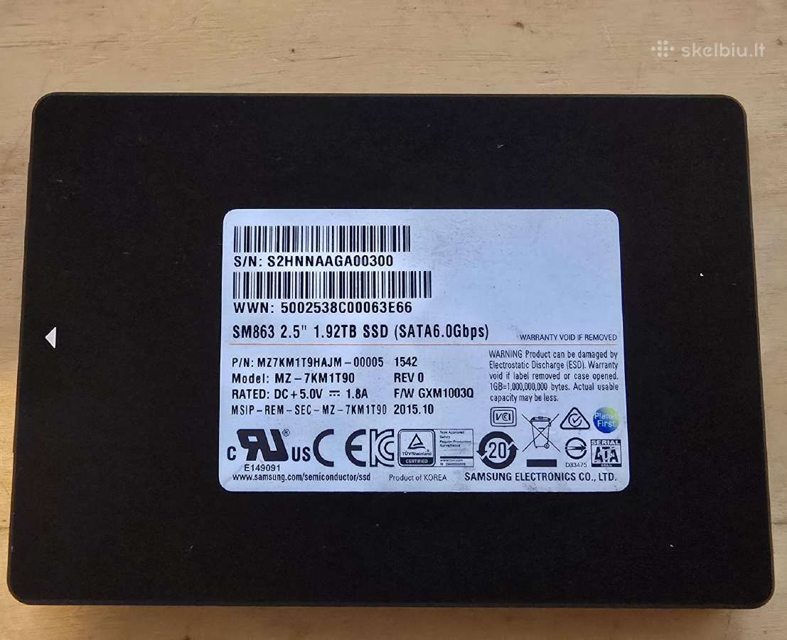 1.8" 2.5" Sata microsata usata SSD 100gb - 8tb - nuotraukos Nr. 17