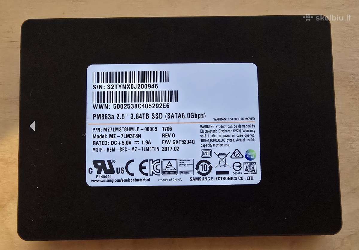 1.8" 2.5" Sata microsata usata SSD 100gb - 8tb - nuotraukos Nr. 19