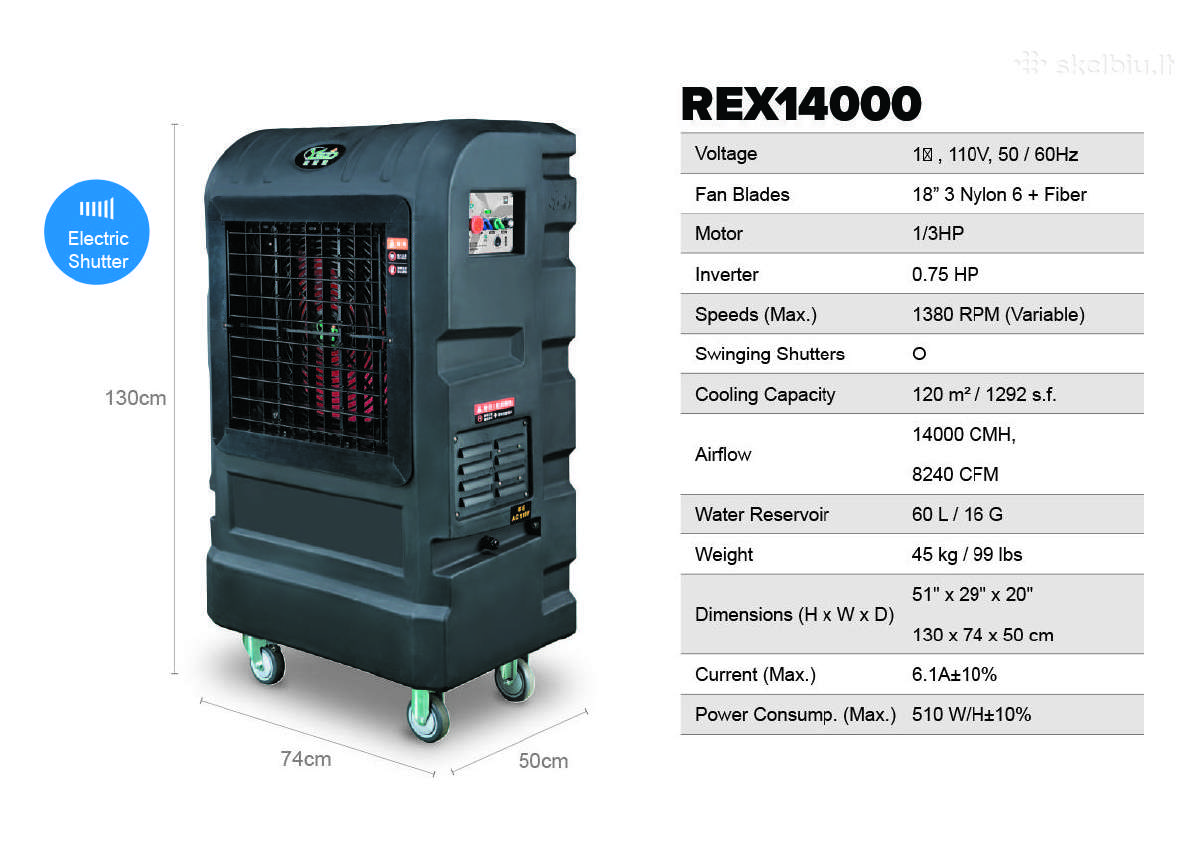 Rex Nordic Ecooler – (evaporacinis) oro vėsintuvas - nuotraukos Nr. 4
