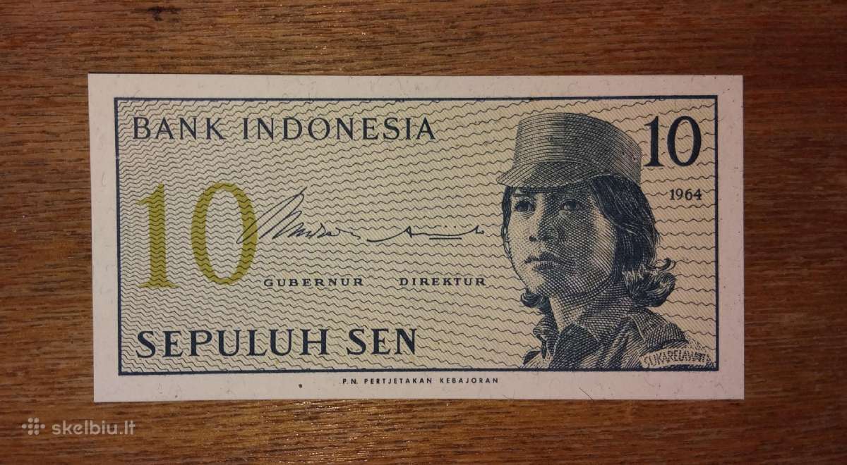 Indonezijos 10 sen banknotas