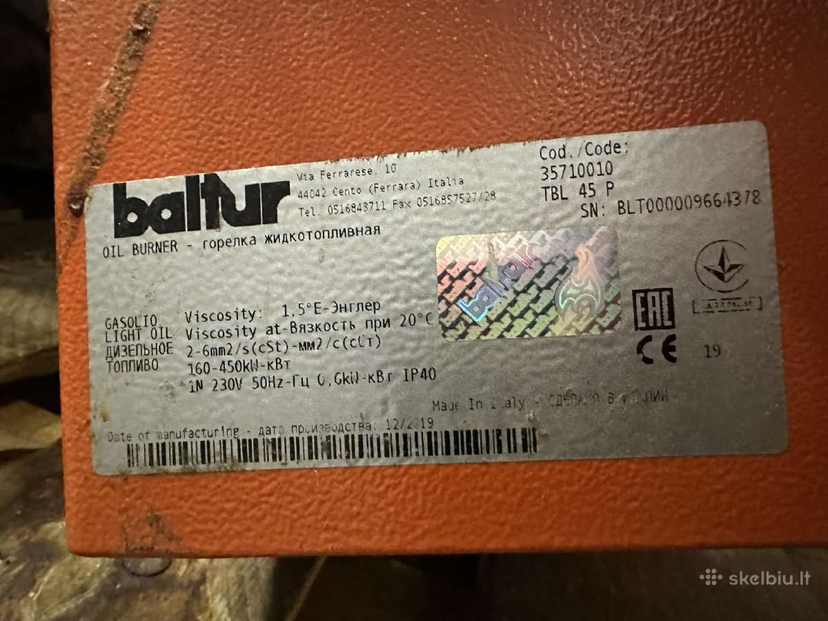 Dyzelinis degiklis Baltur Tbl 45p