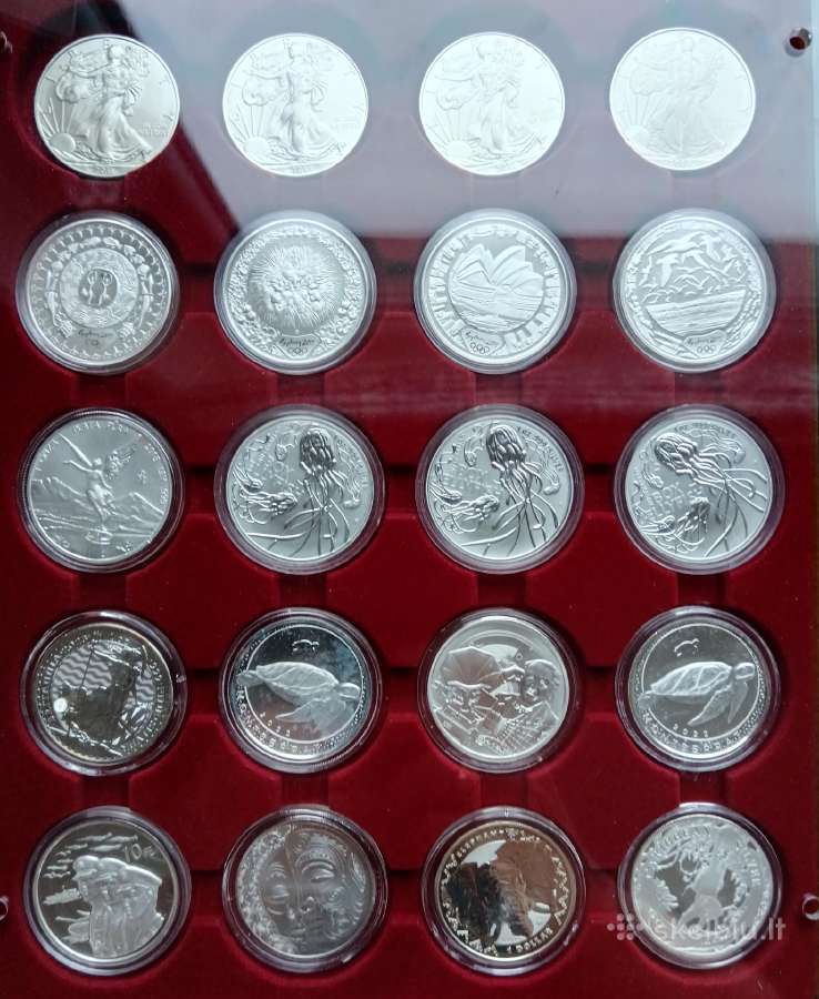 1oz 999 prabos kolekcinės sidabro uncijos