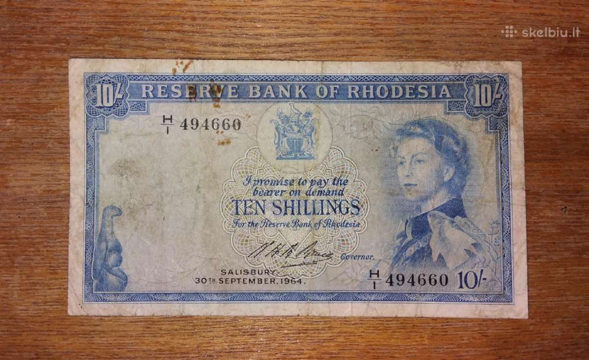 Rodežos 10 šilingu banknotas