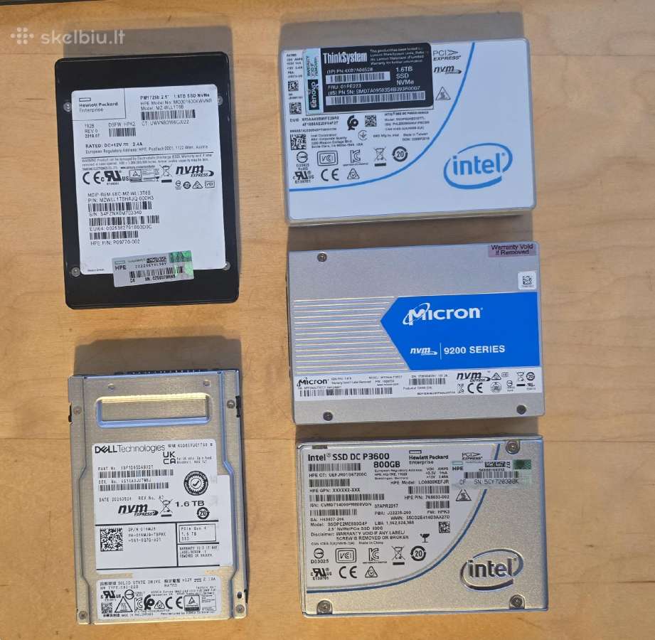 2.5" U.2 U.3 E3.s M.2 Nvme SSD Gen 3.0 4.0 5.0