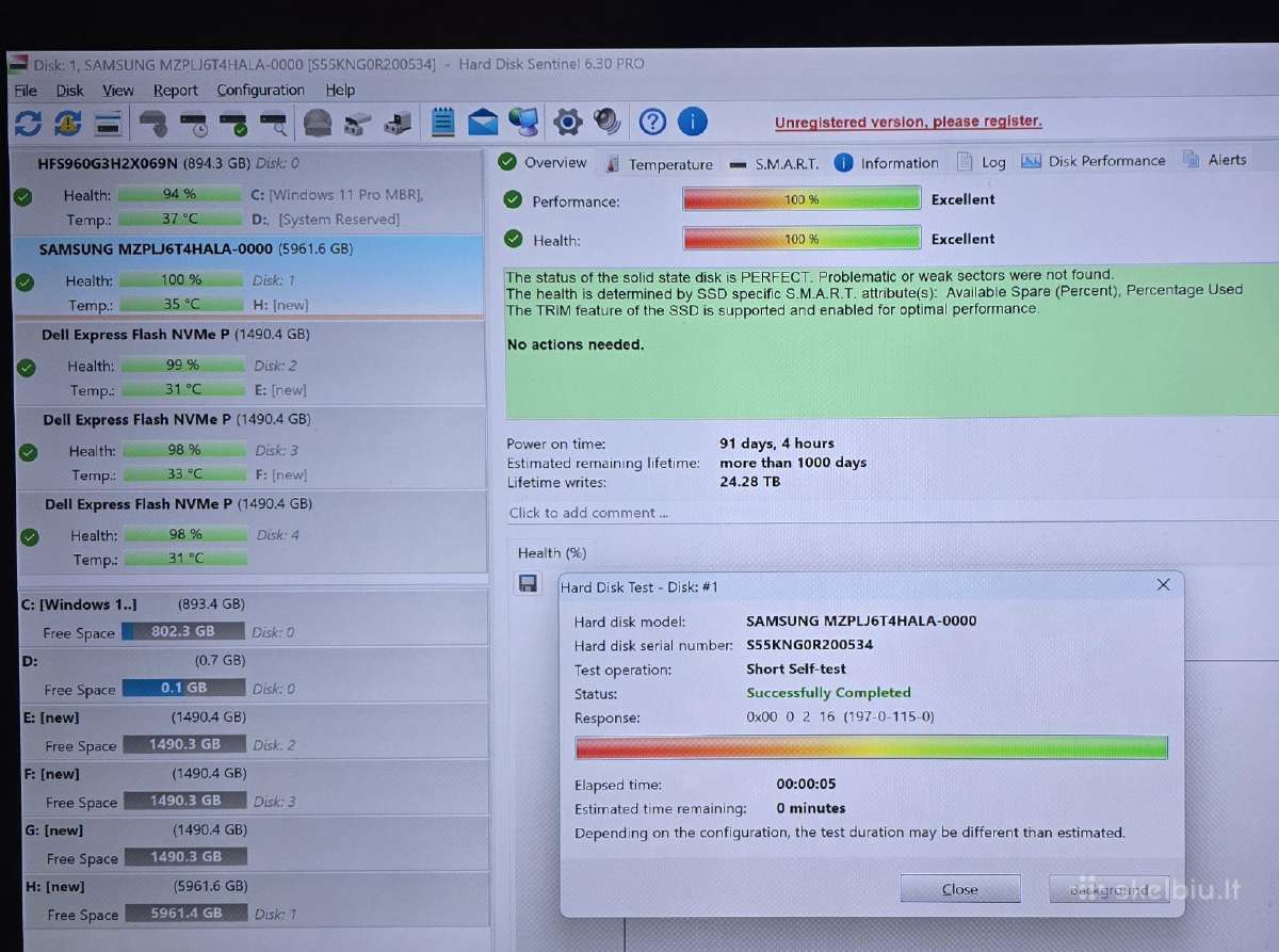 Pcie Nvme SSD 1.6tb 2tb 2.6tb 3.2tb 6.4tb 12.8tb - nuotraukos Nr. 14