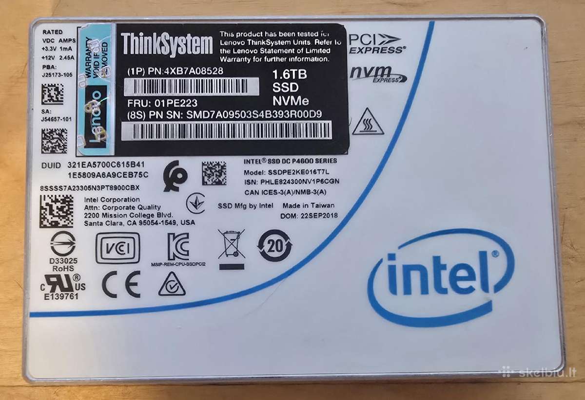 2.5" U.2 U.3 E3.s M.2 Nvme SSD Gen 3.0 4.0 5.0 - nuotraukos Nr. 35