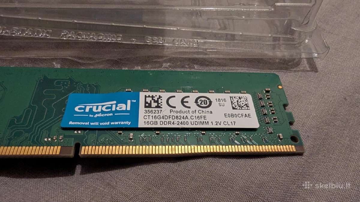 RAM Ddr4-2400 16gb Udimm Garantija - nuotraukos Nr. 2
