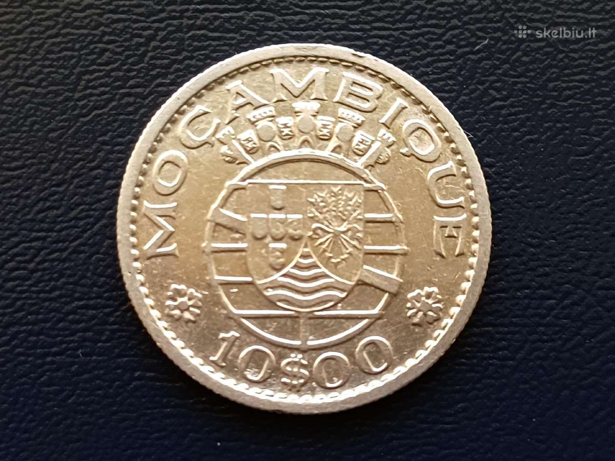 10 eskudų 1955m. Mozambikas sidabras 720
