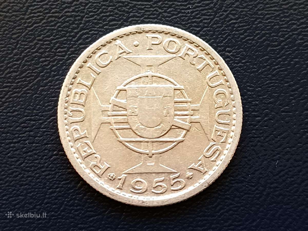 10 eskudų 1955m. Mozambikas sidabras 720 - nuotraukos Nr. 2