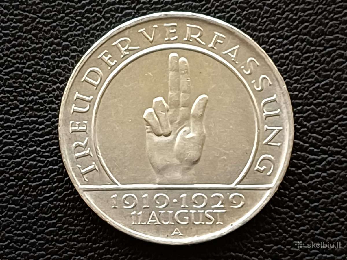 3 markes 1929m. Sidabras