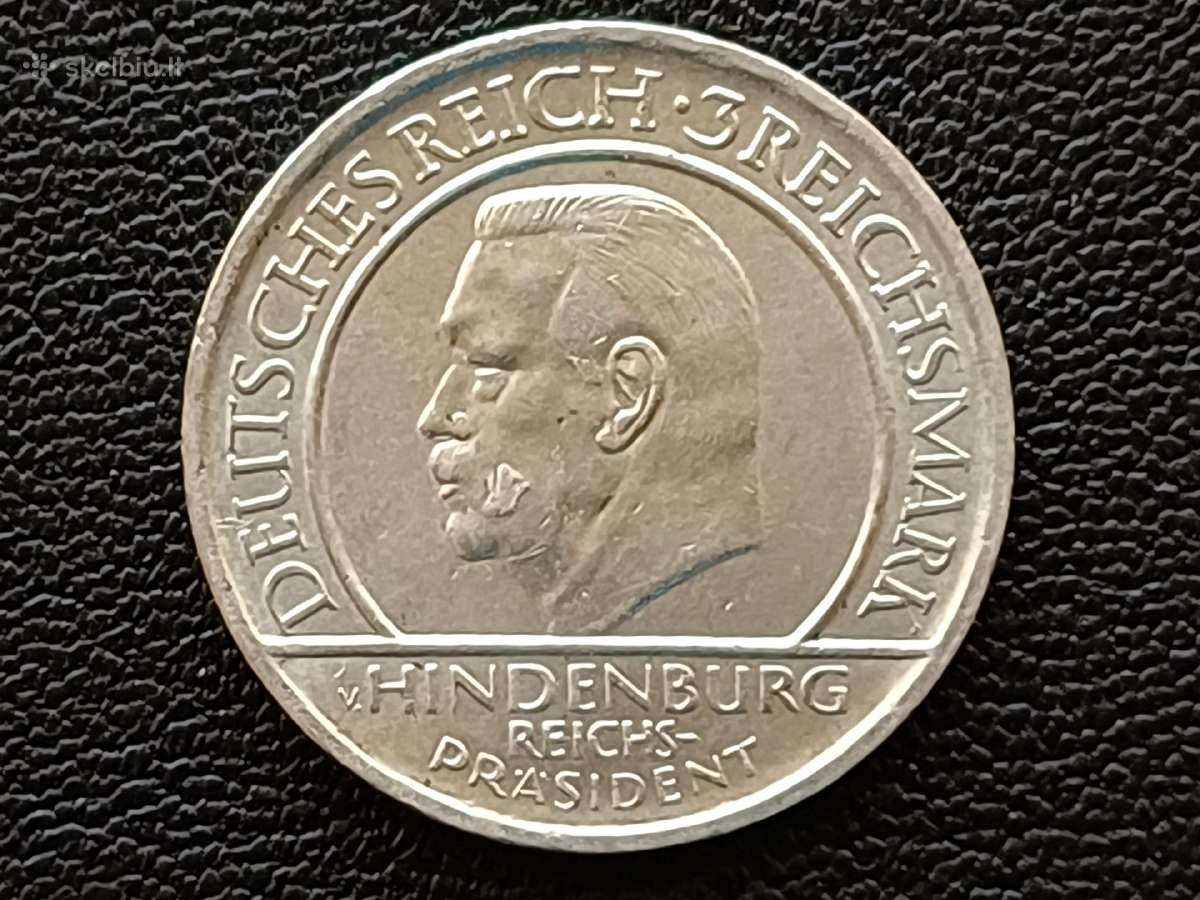 3 markes 1929m. Sidabras - nuotraukos Nr. 2