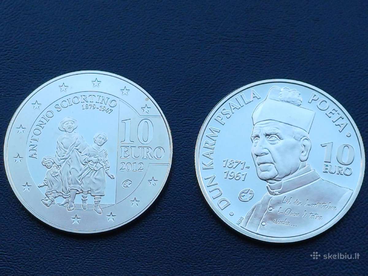 10 euro 2012,13m. Malta sidabras 925