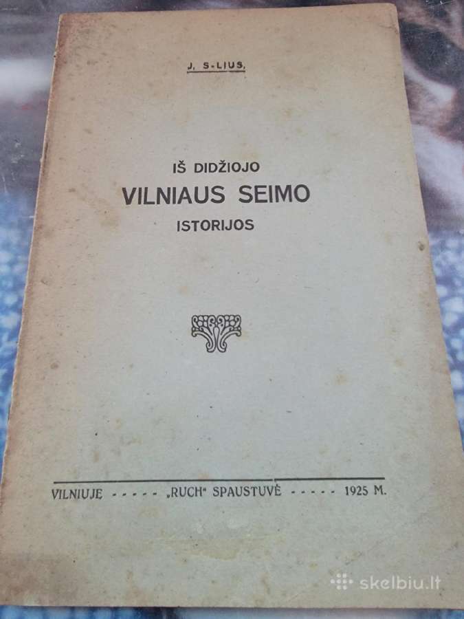 1925 m.j.s-lius knyga "Iš didžiojo Vilniaus seimo
