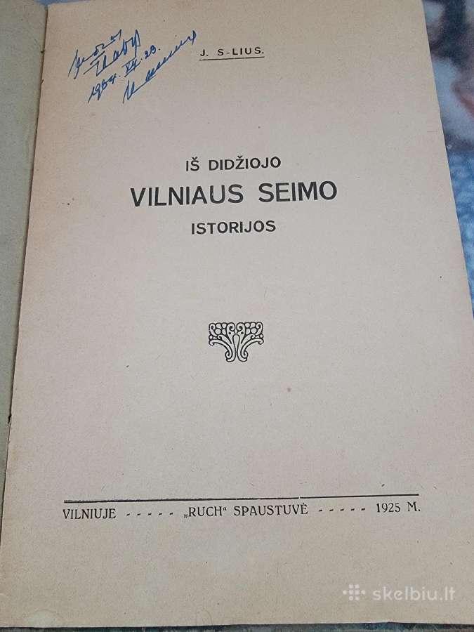 1925 m.j.s-lius knyga "Iš didžiojo Vilniaus seimo - nuotraukos Nr. 2
