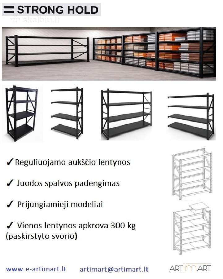 Sandėliavimo lentynos, stelažai- Super Kainos ! - nuotraukos Nr. 5
