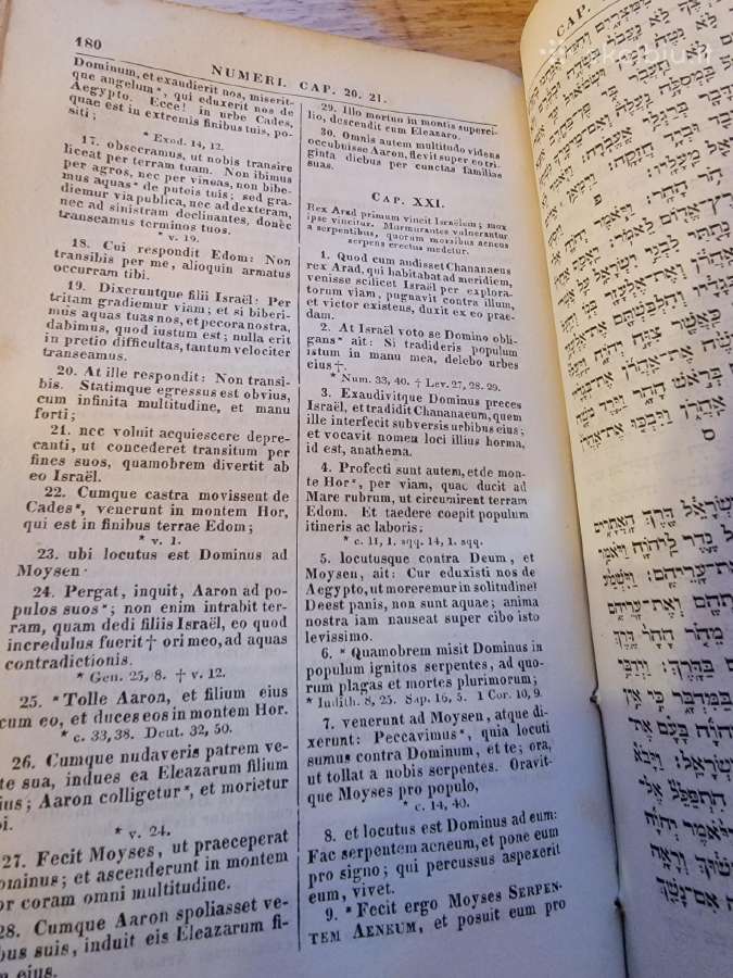 1838 m.knyga " Biblia Hebraica" - nuotraukos Nr. 5