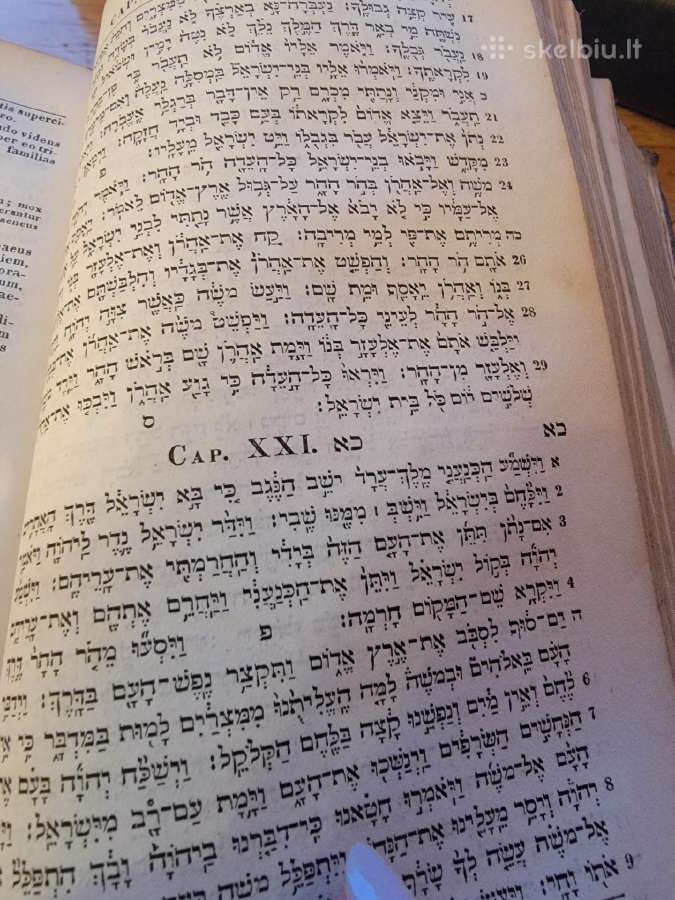 1838 m.knyga " Biblia Hebraica" - nuotraukos Nr. 6