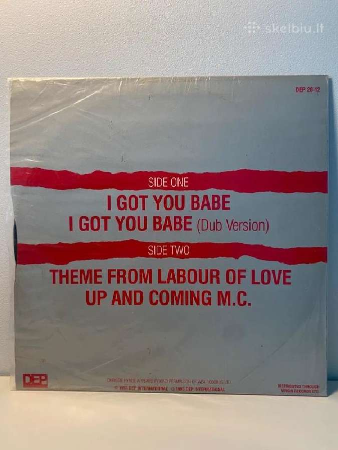 Ub40 – I Got You Babe (1985 UK 12 Single, Dep Int - nuotraukos Nr. 2