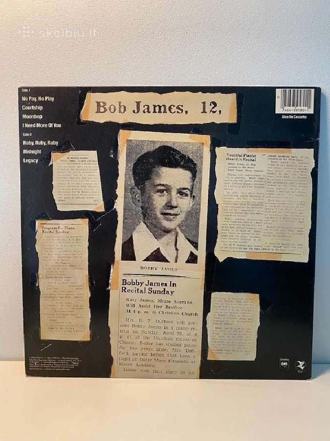 Bob James – 12 (1984 Us Pressing, Columbia Lp) - nuotraukos Nr. 2