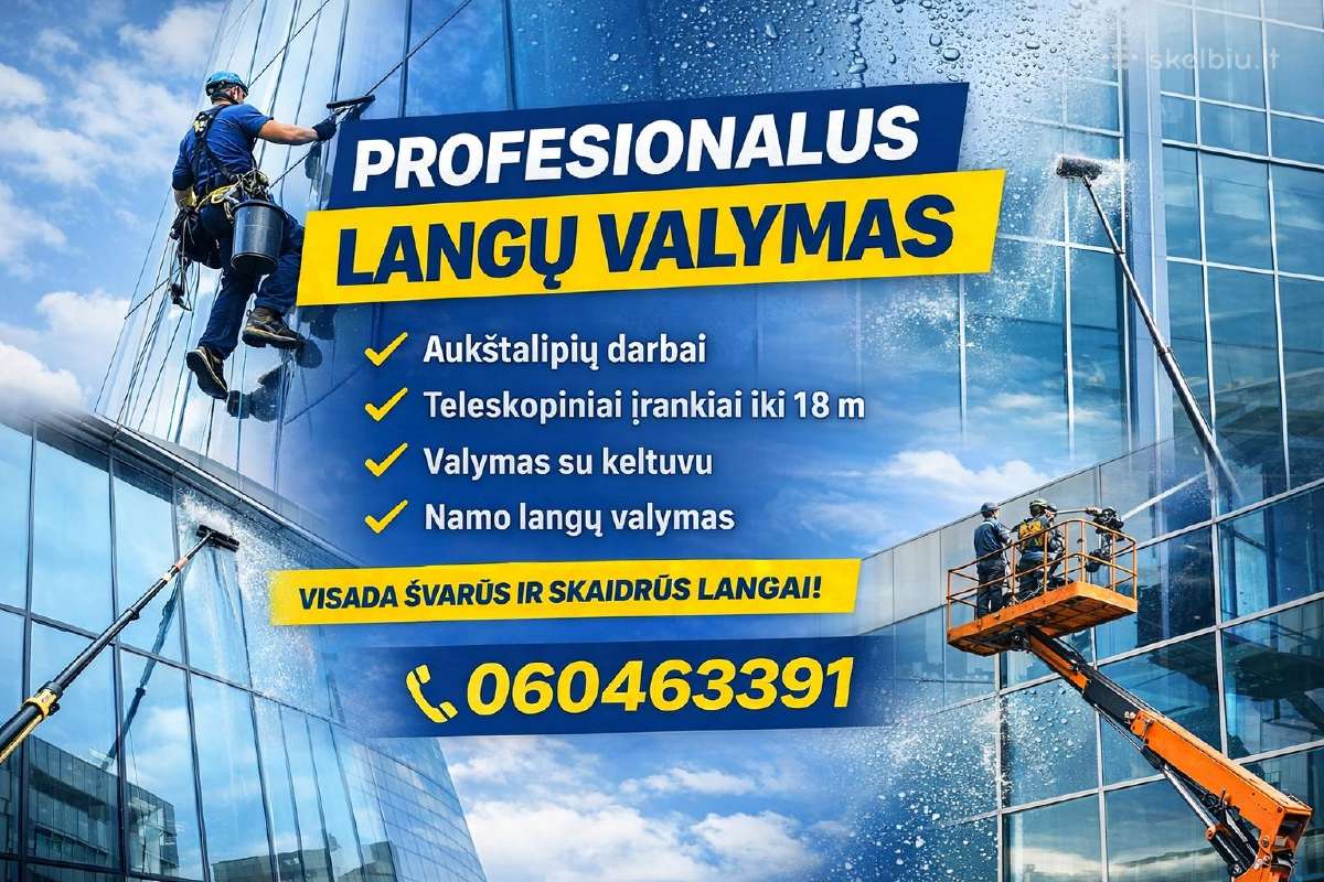 Profesionalus langu valymas