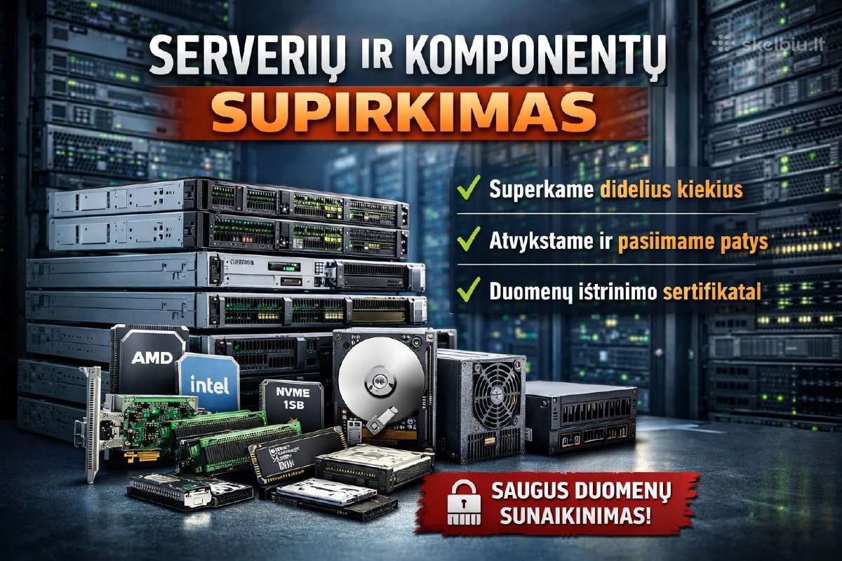 Serverių ir serverių komponentų supirkimas