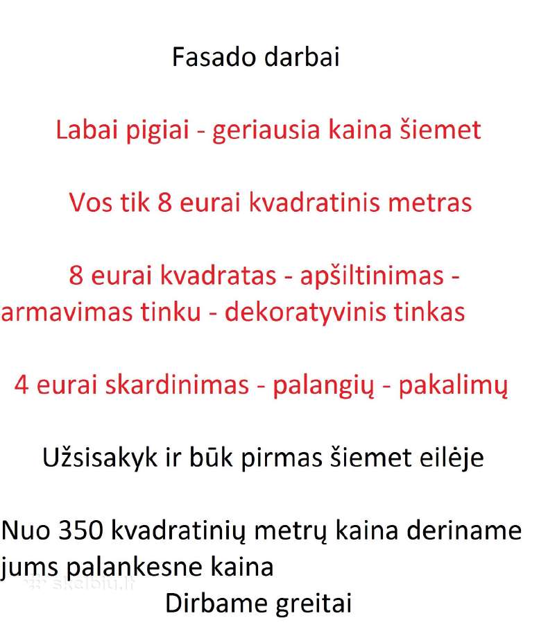 Fasadų medžiagos