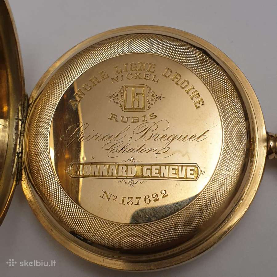 90,52 gr. 14k Auksas Senovinis Kišeninis Laikrodis