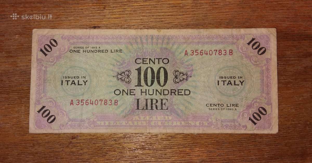 Italijos 100 lirų banknotas