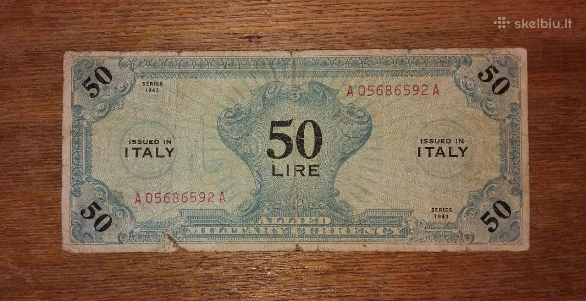 Italijos 50 lirų banknotas
