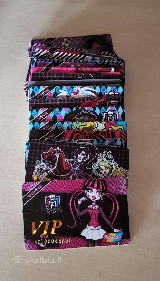 Monster High VIP kolekcinės kortelės
