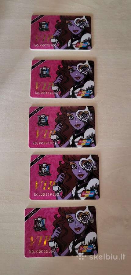 Monster High VIP kolekcinės kortelės - nuotraukos Nr. 3
